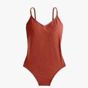 J. Crew Rust Ballet One-Piece Swimsuit Size 0